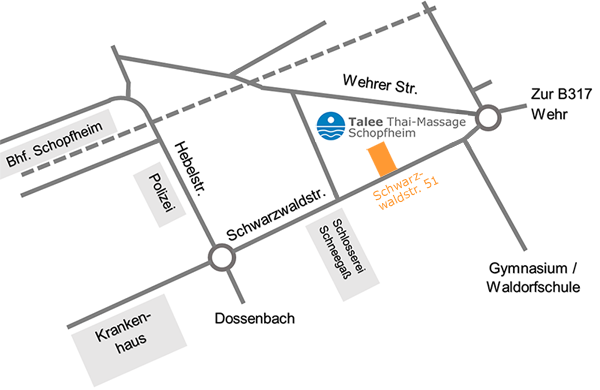 Anfahrt zur Talee Thai-Massage, Schwarzwaldstr. 51, Schopfheim